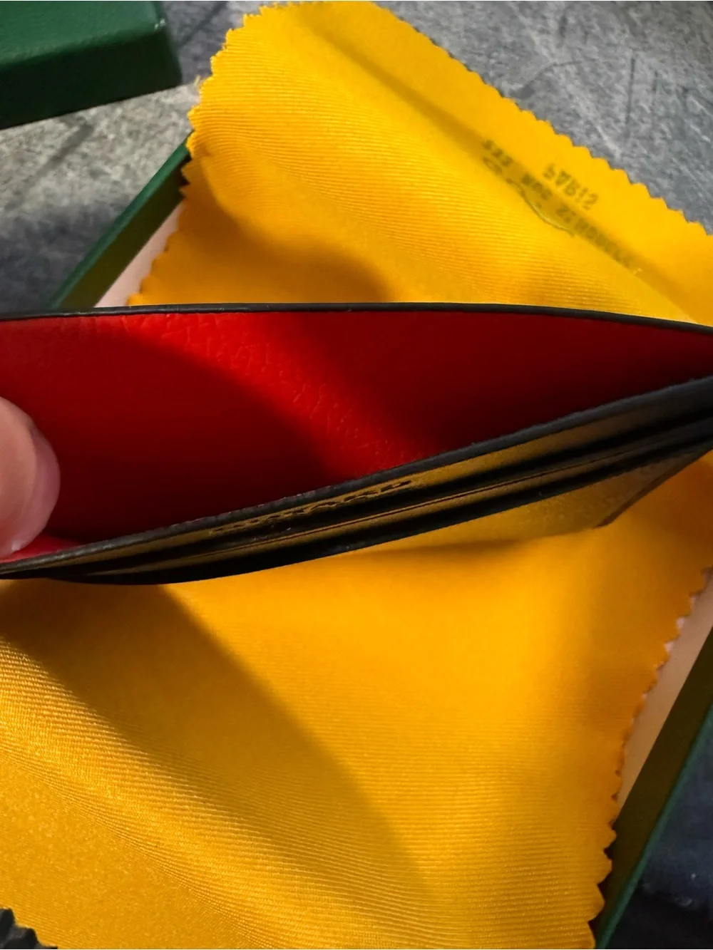 Goyard Black Signature Chevron Card Case